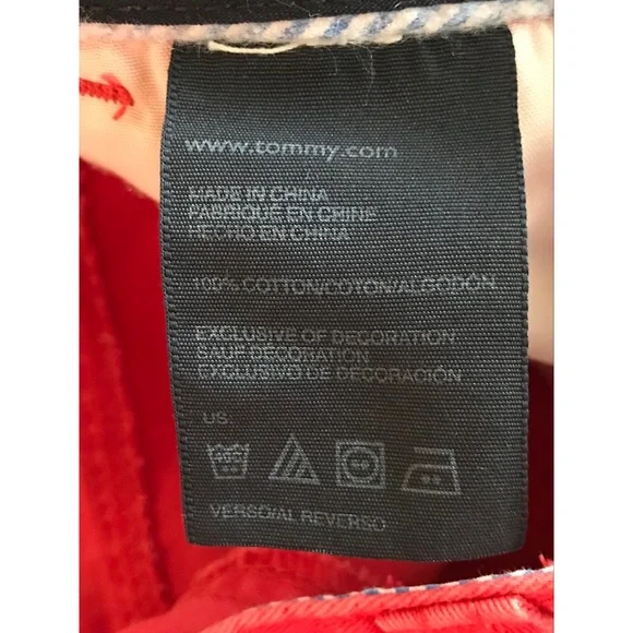 Tommy Hilfiger Boys Size 20 Coral Chino Pants Straight Leg Casual Preppy - Picture 6 of 7
